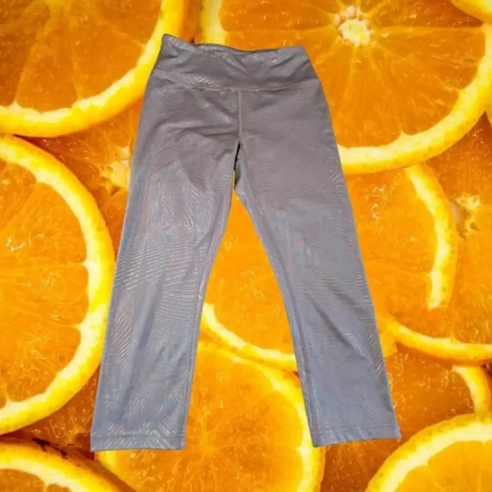 FILA Leggings Gray with‎ Iridescent Lines Size Small